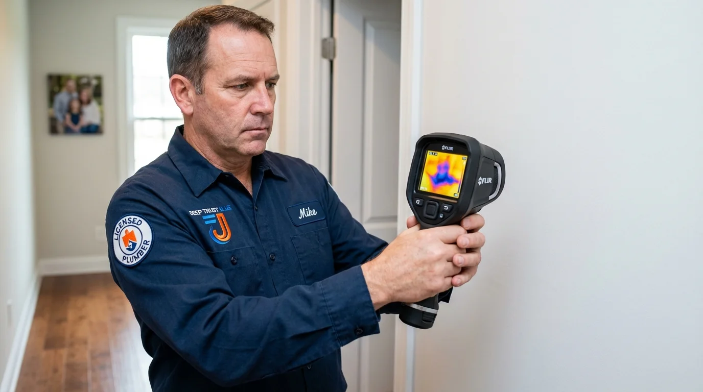 Thermal imaging leak detection by Johns Plumbing LLC in Greensboro